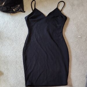 Windsor Elegant Black Spaghetti Strap Dress
